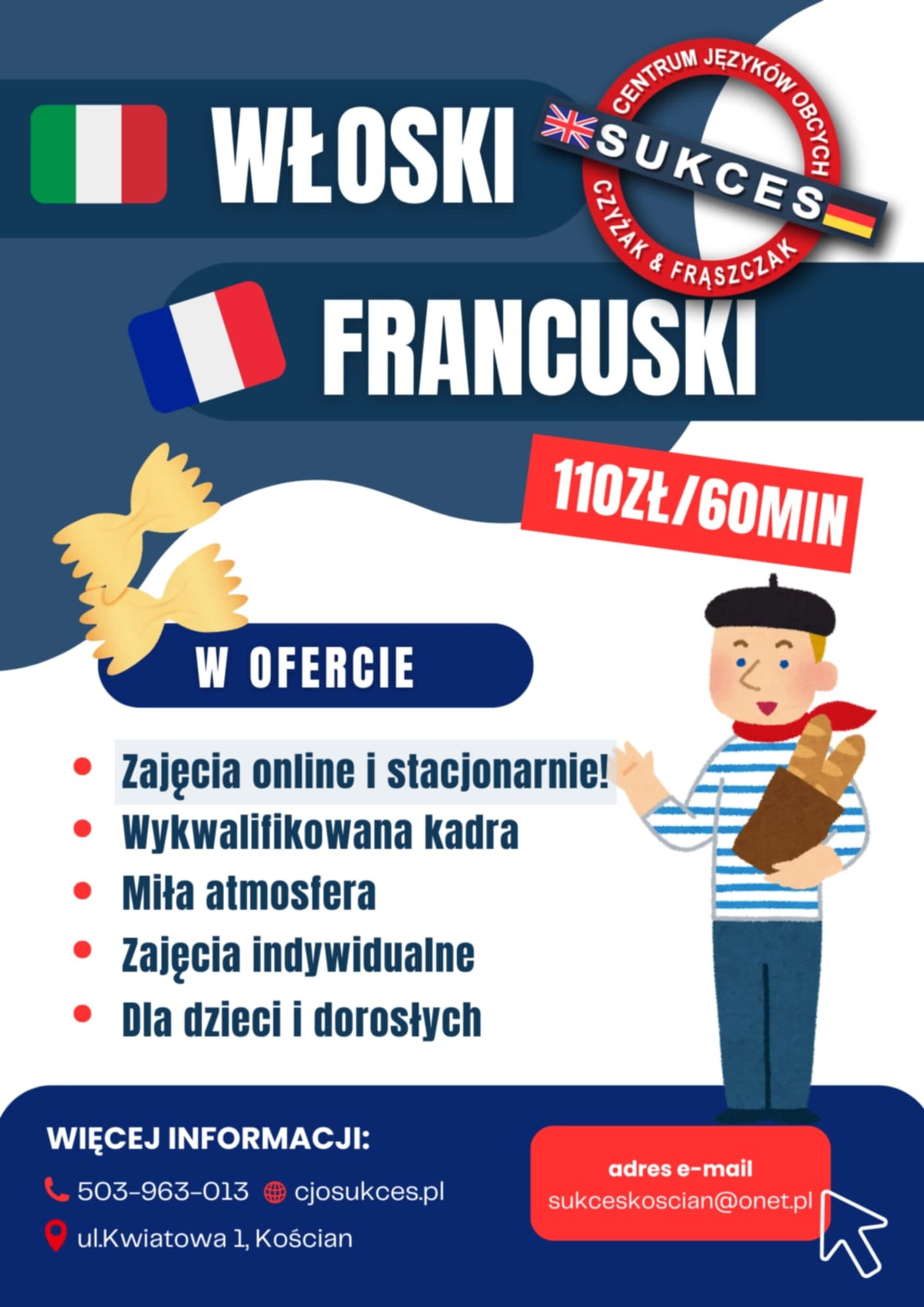 Zajęcia z Włoskiego i Francuskiego